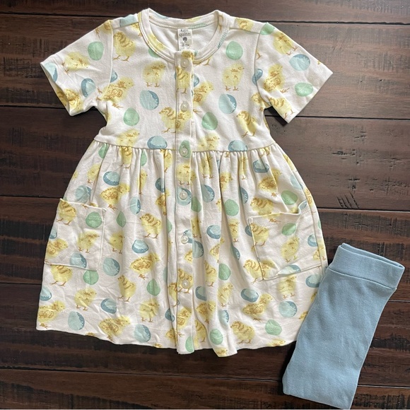 Kate Quinn Chicks & Eggs Short Sleeve Dress and Leggings - Picture 1 of 12